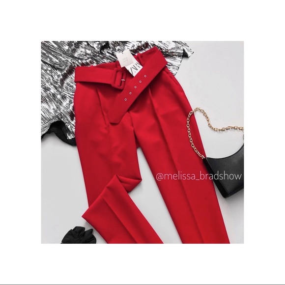 Zara bloggers fav high waisted belted pan 🏷 - Picture 6 of 9